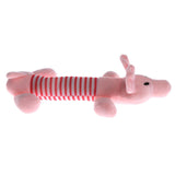 Maxbell Cute Pet Puppy Chew Squeaker Squeaky Plush Sound Dog Play Toys Pink Pig