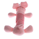 Maxbell Cute Pet Puppy Chew Squeaker Squeaky Plush Sound Dog Play Toys Pink Pig