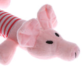 Maxbell Cute Pet Puppy Chew Squeaker Squeaky Plush Sound Dog Play Toys Pink Pig