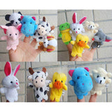 Maxbell 10ps Finger Puppet Cloth Plush Doll Baby Educational Hand Cartoon Animal Toy