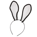 Women Girl Retro Lace Wire Rabbit Bunny Ear Hair Bands Cute Headband Black