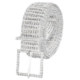 Ladies Women Waist Chain Novelty Belt of 8 Row Diamante Diamond