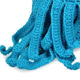 Unisex Beard Hat Knit Beanie Cap Winter Warm Octopus Hat Windproof Funny Blue