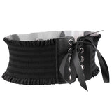 Maxbell Women Soft Faux Leather Wide Self Tie Waist Band Cinch Boho Belt