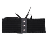 Maxbell Women Soft Faux Leather Wide Self Tie Waist Band Cinch Boho Belt