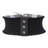 Maxbell Women Soft Faux Leather Wide Self Tie Waist Band Cinch Boho Belt
