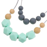 Maxbell Silicone Baby Teether Teething Necklace Nursing Beads Safety Chewable Toy