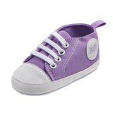 Baby soft bottom shoes baby toddler shoes 0-4 Months Purple