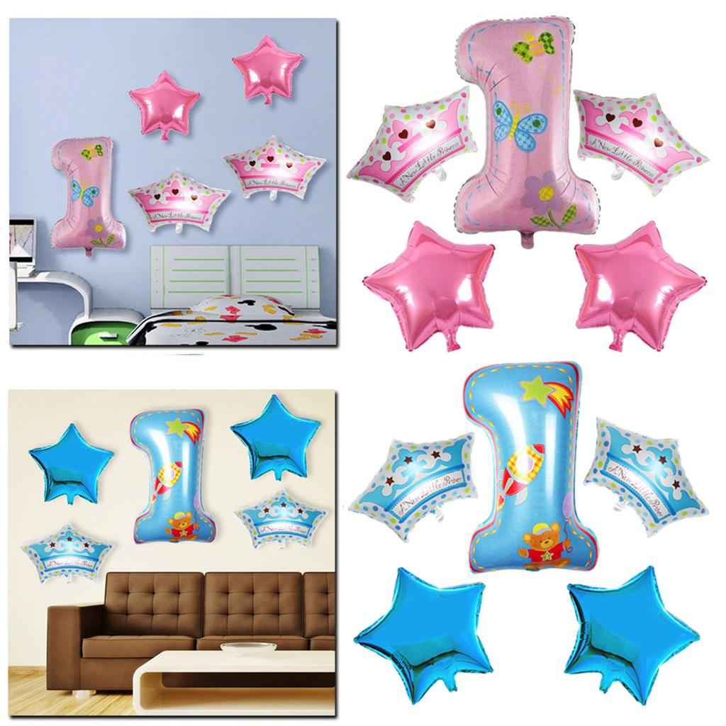 Maxbell Baby Shower Balloons Inflatable Foil Decoration Boy Girl Birthday Party Pink