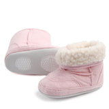 Baby Soft Sole Anti-Slip Mid Calf Winter Warm Infant Prewalker Snow Boots 0-6 Months Pink