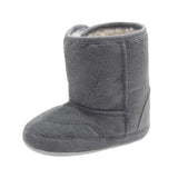 Baby Soft Sole Anti-Slip Mid Calf Winter Warm Infant Prewalker Snow Boots 6-12 Months Gray