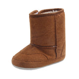 Maxbell Baby Soft Sole Anti-Slip Mid Calf Winter Warm Infant Prewalker Snow Boots 6-12 Months Brown