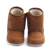 Maxbell Baby Soft Sole Anti-Slip Mid Calf Winter Warm Infant Prewalker Snow Boots 6-12 Months Brown
