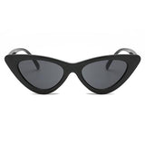 Women Vintage Triangle Mirrored Sunglasses Eyewear Designer Black