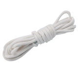 Unisex Round Waxed Oxford Canvas Sneaker Shoelaces 80cm x 0.3cm White