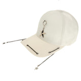 Star chain peaked cap hip-hop cap White