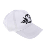 Retro printed patch embroidered baseball cap cotton sun hat white