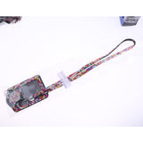 Rhinestone Lanyard with Retractable Reel Vertical ID Badge Holder Colorful