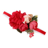 Max Bridal Wrist Corsage Bridesmaid Hand Flower Wedding Prom Party Decor Red