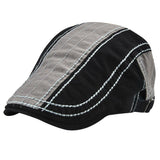 Mens Womens Cotton Cap Driving Flat Hat Cabbie Beret Newsboy Ivy Hat Black