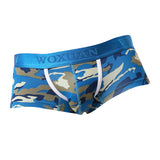 Max Men Camo Underwear Camouflage Brief Swim Trunks Sport Shorts Blue XL