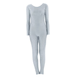 Max Adult Spandex Bodysuit Catsuit Dance Costume Stretch Unitard Gray 2XL