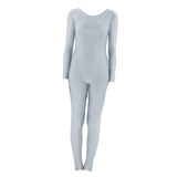 Max Adult Spandex Bodysuit Catsuit Dance Costume Stretch Unitard Gray 2XL