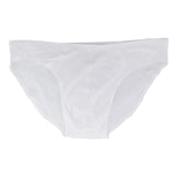 Men's Underwear Seamless Ice Silk Briefs Bulge Pouch Shorts XL White