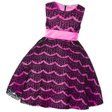 Max Flower Girl Dress Lace Wedding Bridesmaid Birthday Pageant 4-5 Years pink