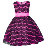 Max Flower Girl Dress Lace Wedding Bridesmaid Birthday Pageant 4-5 Years pink