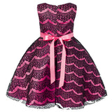 Max Flower Girl Dress Lace Wedding Bridesmaid Birthday Pageant 4-5 Years pink