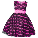 Max Flower Girl Dress Lace Wedding Bridesmaid Birthday Pageant 4-5 Years pink