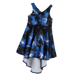 Max Girls Swallow-tail Princess Dress Wedding Pageant Dress  5-6 Years Blue