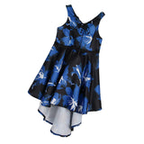 Max Girls Swallow-tail Princess Dress Wedding Pageant Dress  9-10 Years Blue