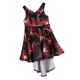 Max Girls Swallow-tail Princess Dress Wedding Pageant Dress  7-8 Years Red