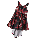 Max Girls Swallow-tail Princess Dress Wedding Pageant Dress  9-10 Years Red