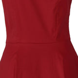 Max Women Polka Dots Vintage 50s Style Cocktail Party Swing Dress  2XL Wine red