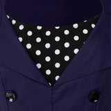 Max Women Polka Dots Vintage 50s Style Cocktail Party Swing Dress  S	 Blue