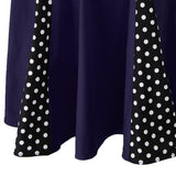 Max Women Polka Dots Vintage 50s Style Cocktail Party Swing Dress  S	 Blue