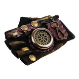 Max Steampunk Vintage Fingerless Artificial Leather Gloves Cosplay L Left hand