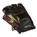Max Steampunk Vintage Fingerless Artificial Leather Gloves Cosplay L Left hand