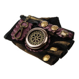 Max Steampunk Vintage Fingerless Artificial Leather Gloves Cosplay XL Right hand