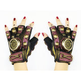 Max Steampunk Vintage Fingerless Artificial Leather Gloves Cosplay L Left hand