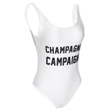 Max CHAMPAGNE CAMPAIGN One Piece Monokini Bachelorette Party Hen Night S White