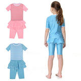 Max Muslim Kids Girls Modest Swimsuit Top Pant Islamic Arab Beachwear M Blue