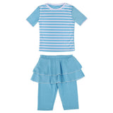 Max Muslim Kids Girls Modest Swimsuit Top Pant Islamic Arab Beachwear M Blue