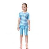 Max Muslim Kids Girls Modest Swimsuit Top Pant Islamic Arab Beachwear M Blue