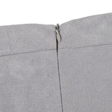 Max High Waist Lace Up Suede Slim Mini Skirt Short Bodycon A Line Gray S