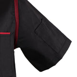 Unisex Chef Jacket Mesh Short Sleeves Hotel Kitchen Chefwear Coat M Black