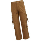 Max Men's Cotton Combat Army Cargo Pants Multi Pockets Work Trousers 29 Yellow